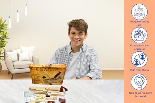 Pathfinders STEM Kit – Medieval Onager Catapult | Build Your Own Working Siege Engine | Wooden Model Kit for Kids Ages 8+ | Educational STEM Project for Home or Classroom