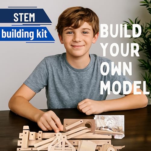 Pathfinders Stem Kits- Leonardo Da Vinci Trebuchet kit- Stem Toy Catapult kit dyi Wooden Building Toy Engineering kit- 3D Puzzle DIY- Physics Toy Science Kits for Kids Age 12-14