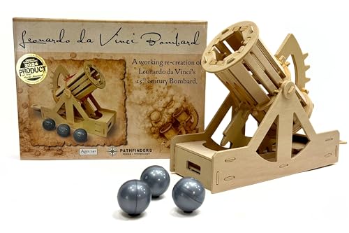 PATHFINDERS STEM Kit – Leonardo da Vinci Bombard Cannon | Science Kits for Kids Age 12-14 | stem Age 12-14 Physics Toys | Kids Engineering kit