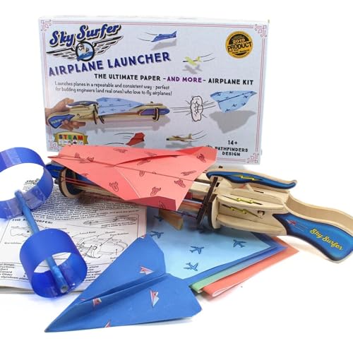 PATHFINDERS STEM Kit – Paper Airplane Launcher | Science Kits for Kids Age 12-14 | stem Toys Age 12-14 Physics Toys | Kids Engineering kit | Learning Resource