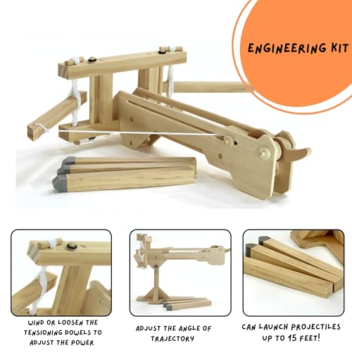 Pathfinders STEM Kit - Roman Ballista Crossbow | Science Kits for Kids Age 8-10 10-14 | stem Kits for Kids Age 12-14 Physics Toys |Engineering | Learning Resource