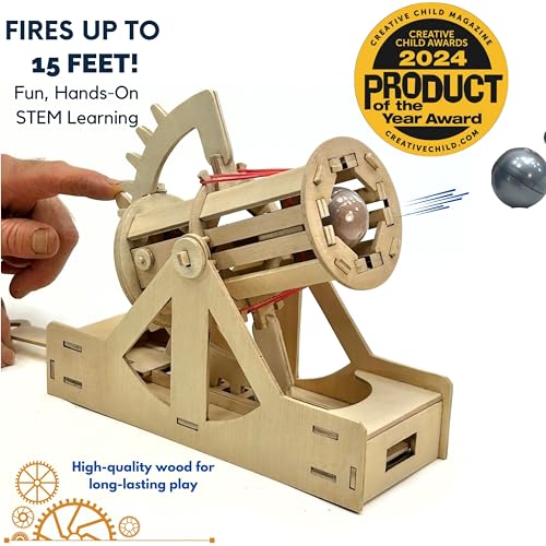 PATHFINDERS STEM Kit – Leonardo da Vinci Bombard Cannon | Science Kits for Kids Age 12-14 | stem Age 12-14 Physics Toys | Kids Engineering kit
