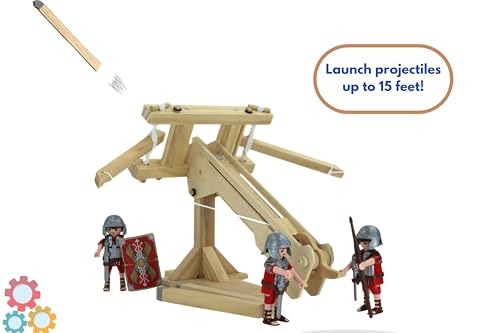 Pathfinders STEM Kit - Roman Ballista Crossbow | Science Kits for Kids Age 8-10 10-14 | stem Kits for Kids Age 12-14 Physics Toys |Engineering | Learning Resource