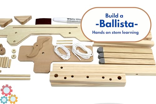 Pathfinders STEM Kit - Roman Ballista Crossbow | Science Kits for Kids Age 8-10 10-14 | stem Kits for Kids Age 12-14 Physics Toys |Engineering | Learning Resource